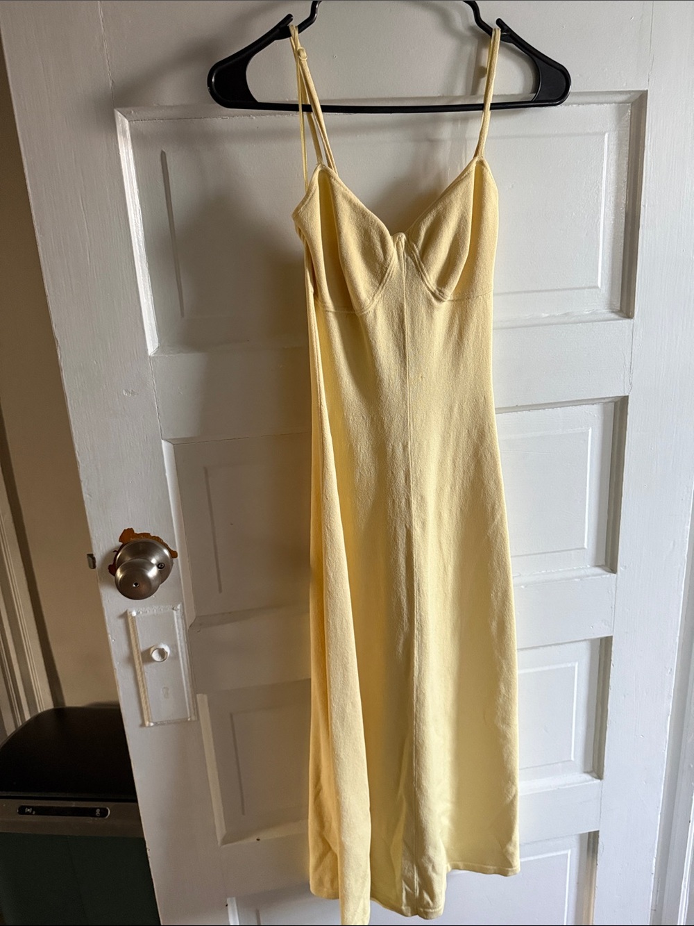 Express Pale Yellow Spaghetti-Strap Slip Dress